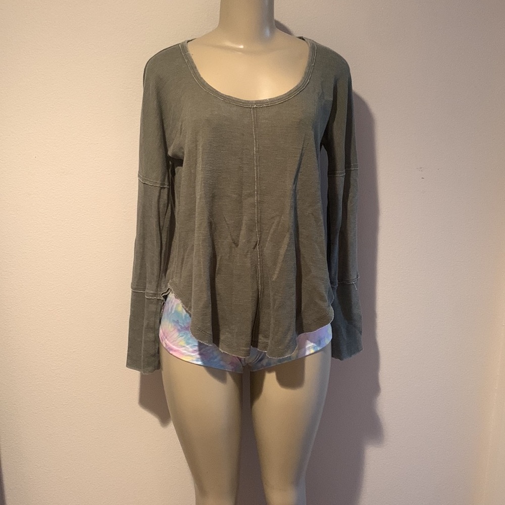 Lucky Brand raw edge boho top